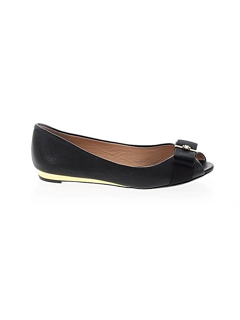 Pre-owned Tory Burch Flats In Black