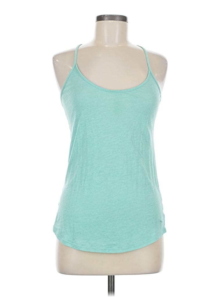VICTORIA'S SECRET PINK Pre-owned Tank Top Teal Halter Neckline Tops In Blue