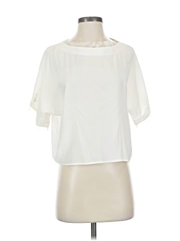 Michelle Mason Short Sleeve Silk Top (view 1)