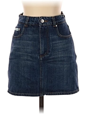 ALEXACHUNG Denim Skirt (view 1)