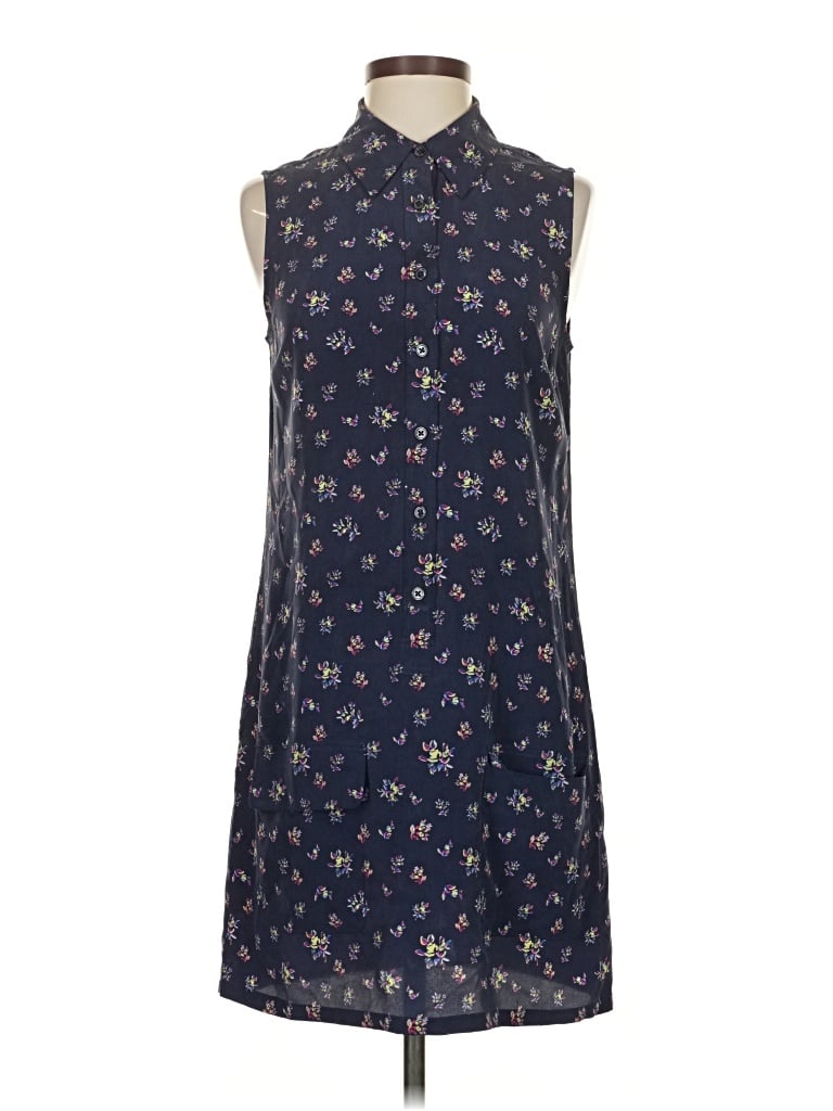 Pre-owned Equipment Casual Dress In Blue