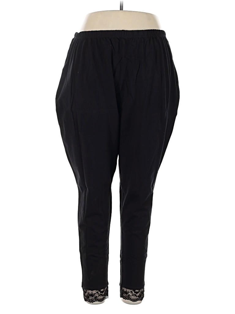 Pre-owned Woman Within Track Pants In Black