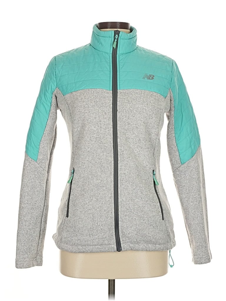 Pre-owned New Balance Zip Up Hoodie In Blue