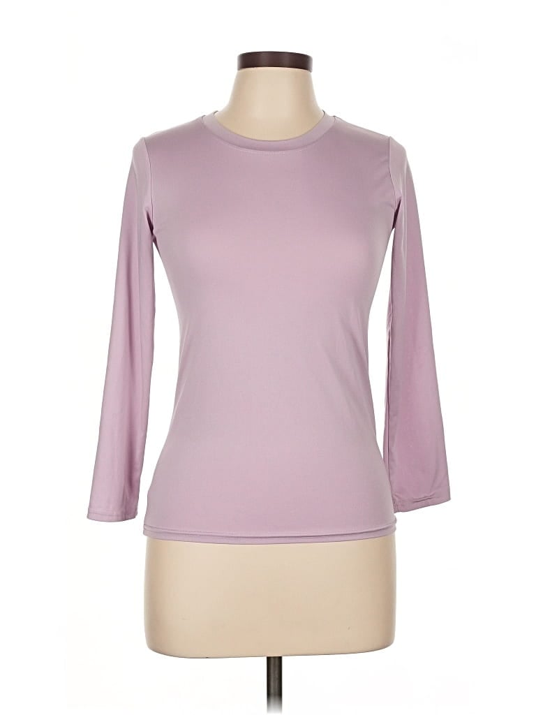 REAL ESSENTIALS Pre-owned 3/4 Sleeve T-shirt In Purple