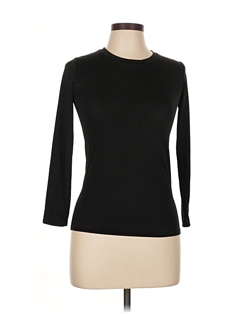 Pre-owned Real Essentials 3/4 Sleeve T-shirt In Black