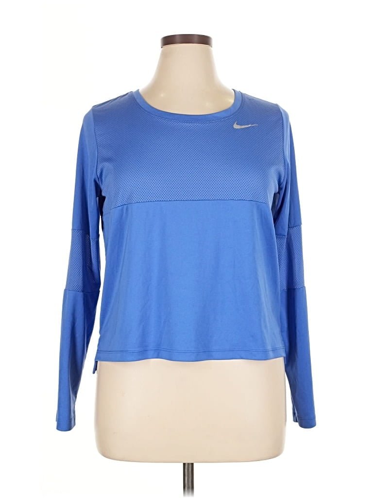 Pre-owned Nike Long Sleeve T-shirt In Blue