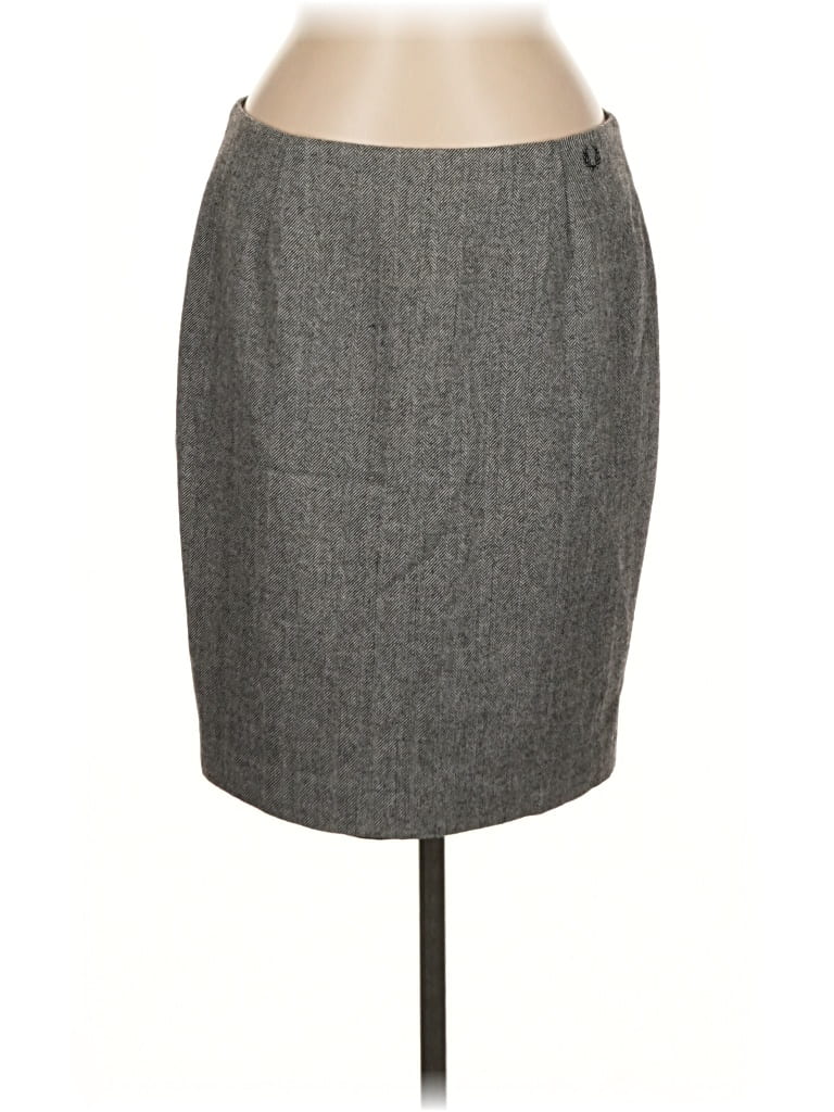 Pre-owned Fred Perry Formal Skirt In Gray