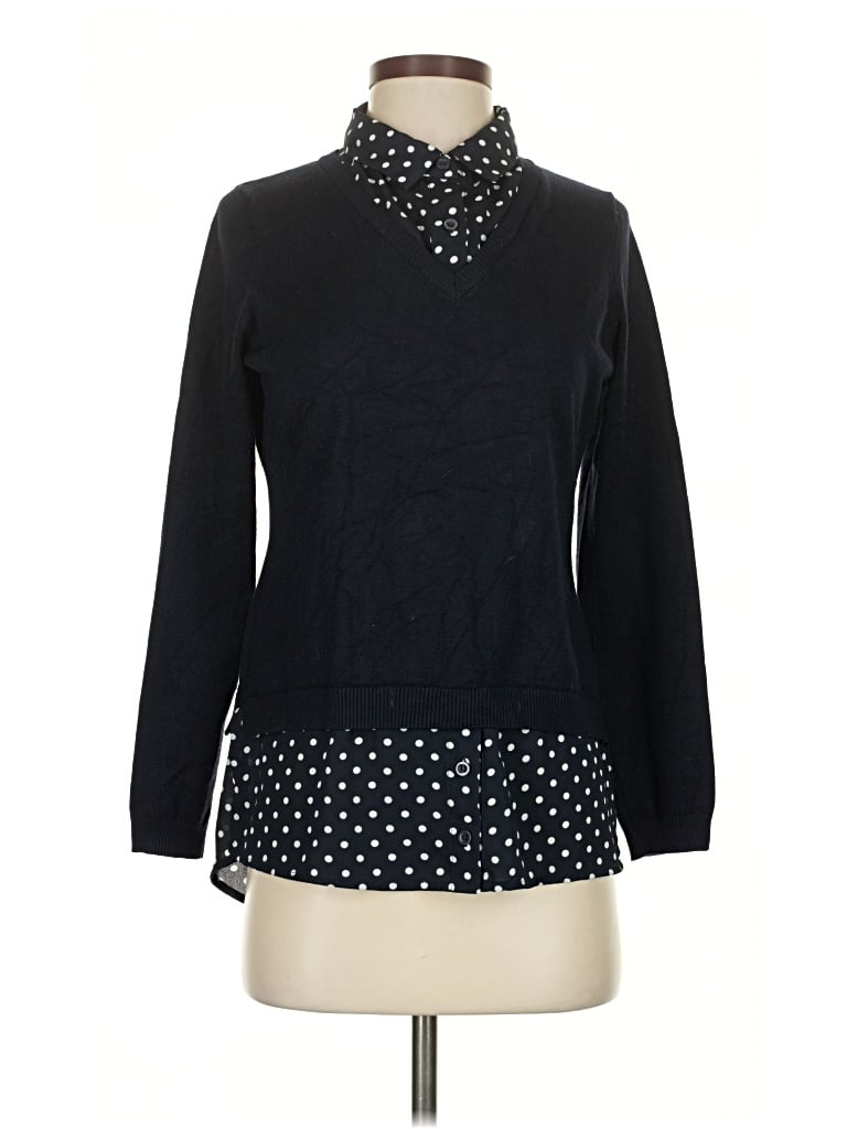 Pre-owned Adrianna Papell Turtleneck Sweater In Black