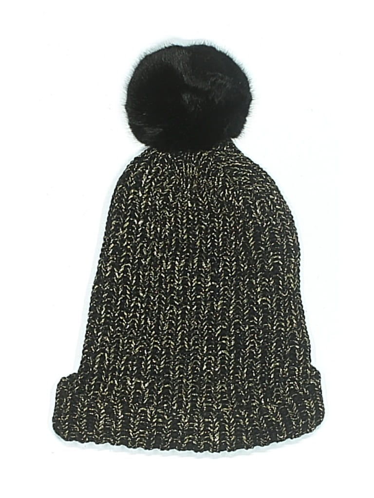 Pre-owned Love Your Melon Beanie Hat In Black