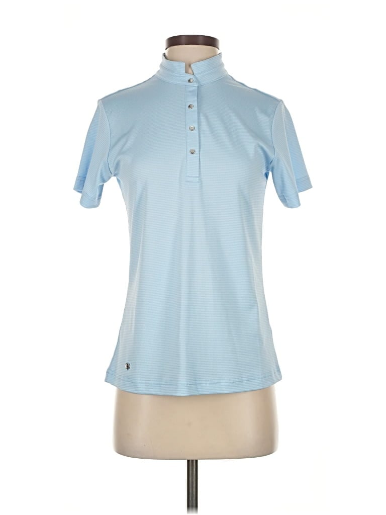 Daily Sports Short Sleeve Blouse In Blue