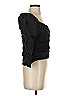 Something Navy 100% Polyester Black 3/4 Sleeve Blouse Size S - photo 4
