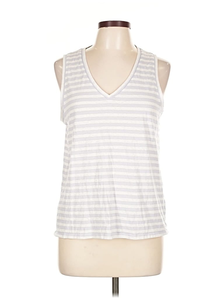 J.CREW FACTORY STORE Pre-owned Sleeveless Top Silver V Neck Tops