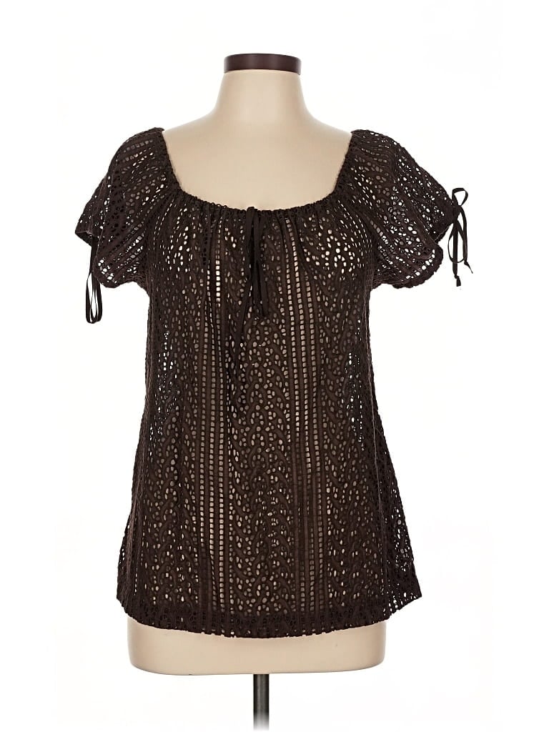 Pre-owned Banana Republic Short Sleeve T-shirt In Brown