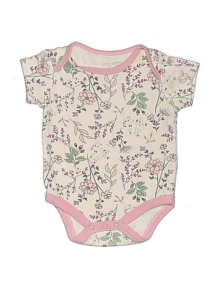 Pre-owned Kyle & Deena Babies' Short Sleeve Onesie In White