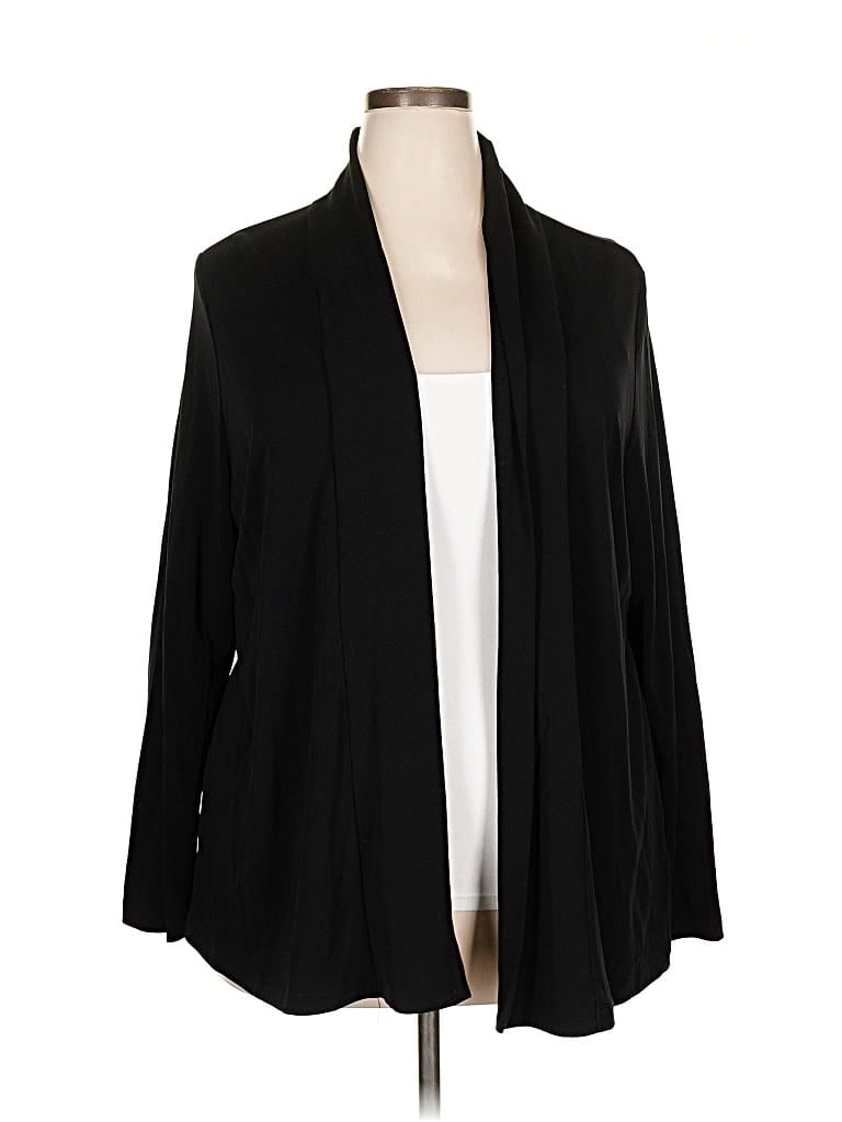 Pre-owned Lands' End Blazer Jacket In Black