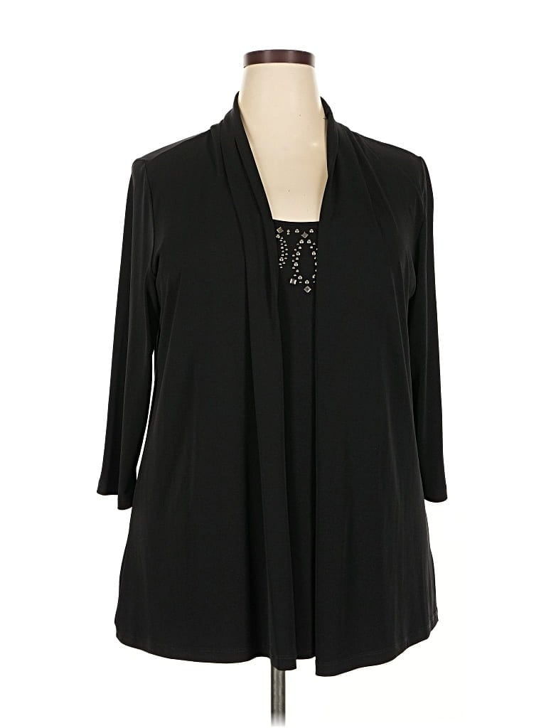 Pre-owned Jm Collection Kimono In Black