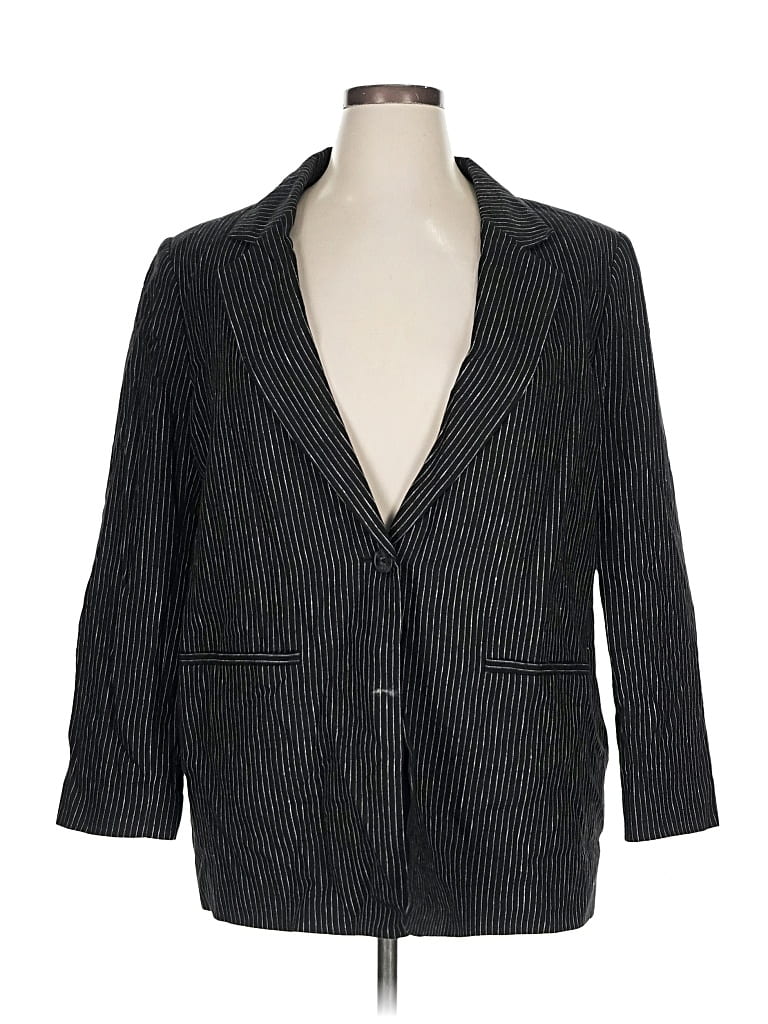 Pre-owned Dkny Blazer Jacket In Black