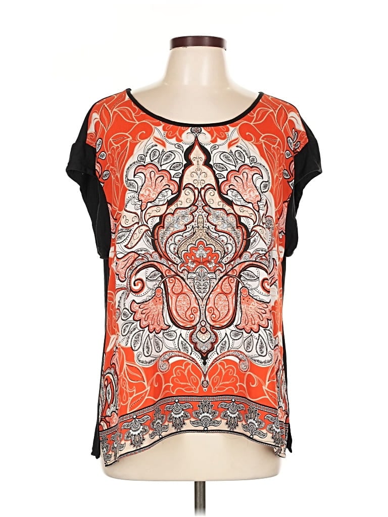 Pre-owned Dr2 Short Sleeve Blouse In Orange