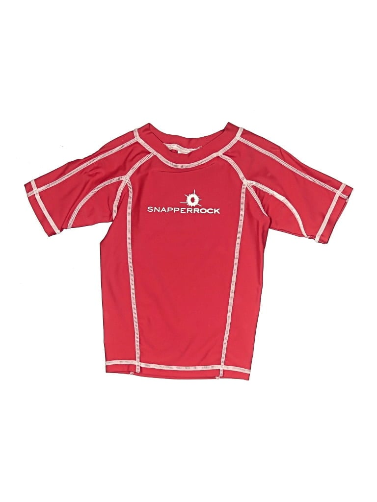 Click to view more detailed imagery on our partner's website Pre-owned Snapper Rock Kids' Rash Guard In Red