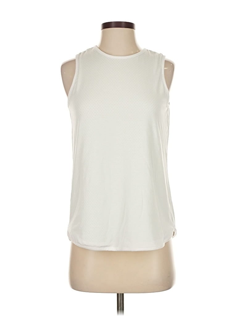 Pre-owned Athleta Sleeveless T-shirt In White