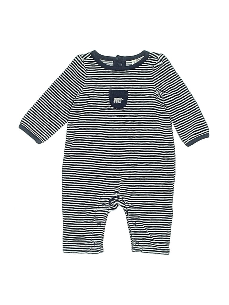 Pre-owned Janie And Jack Babies' Long Sleeve Onesie In Blue