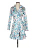 Bar III 100% Polyester Floral Blue Cocktail Dress Size XXS - photo 1