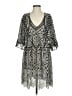 Akemi + Kin 100% Polyester Paisley Silver Casual Dress Size 2 - photo 1