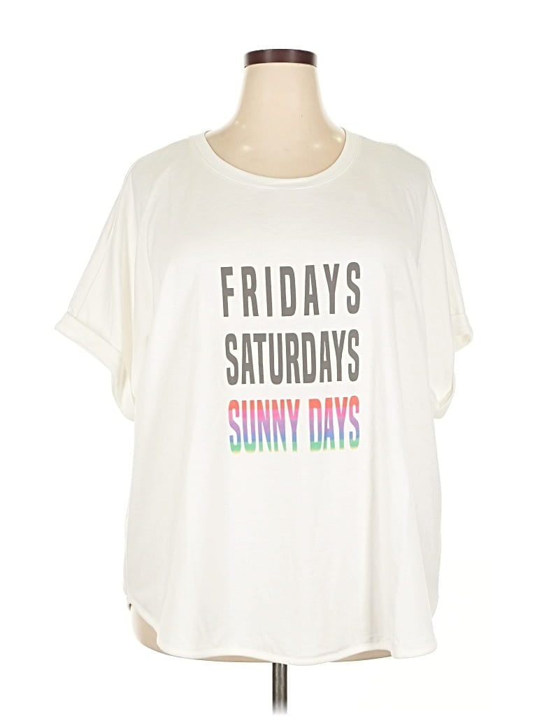 Pre-owned Como Blu Short Sleeve T-shirt In White