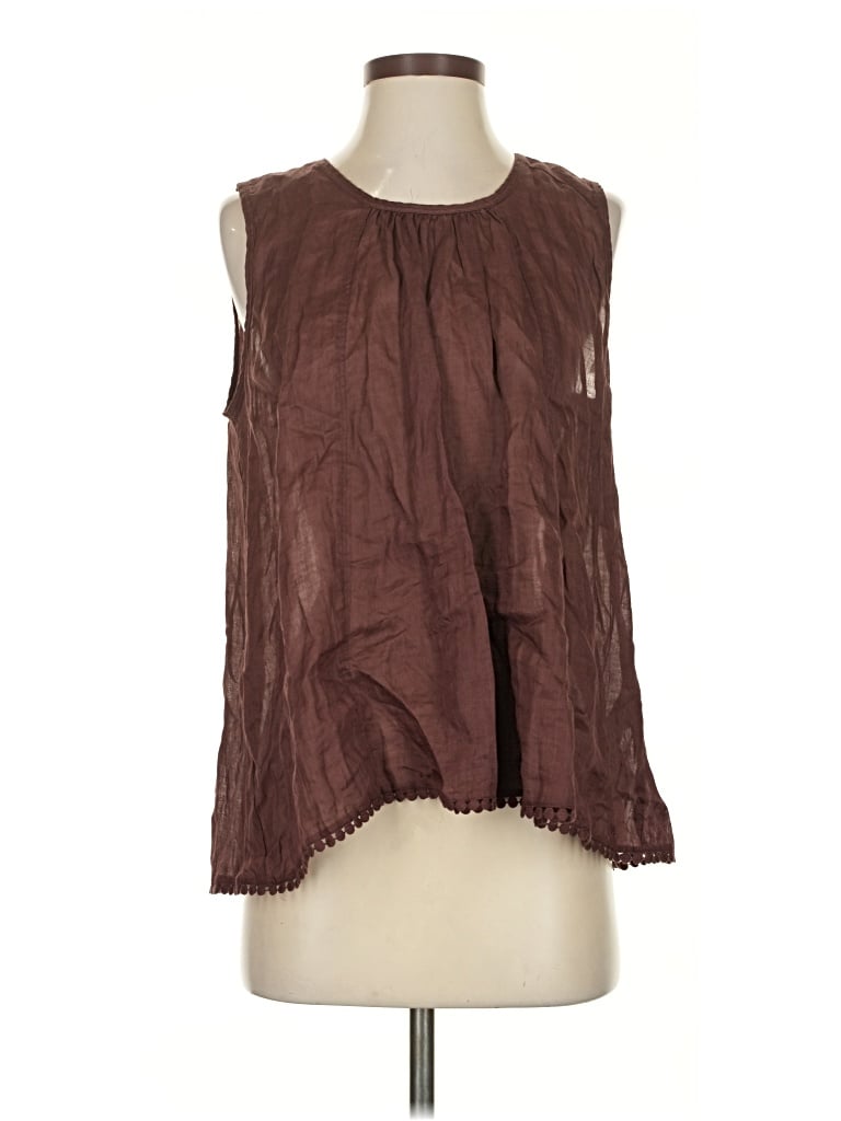 Zara Sleeveless Blouse In Brown