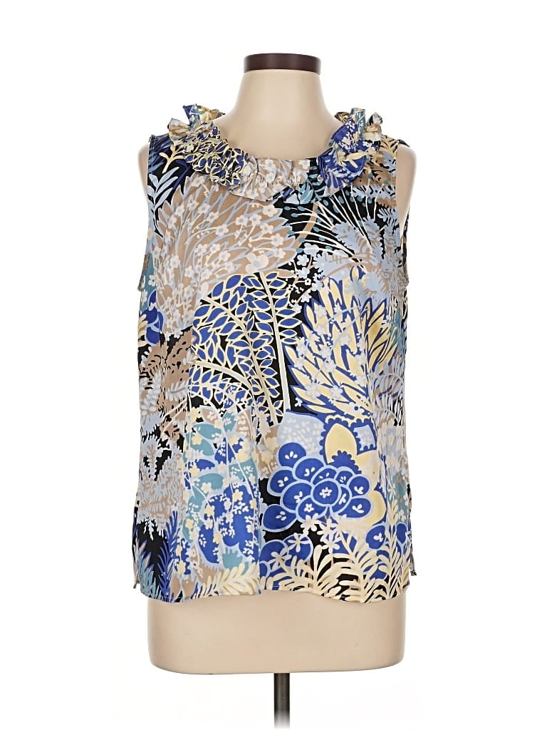 Pre-owned Talbots Sleeveless Blouse In Blue