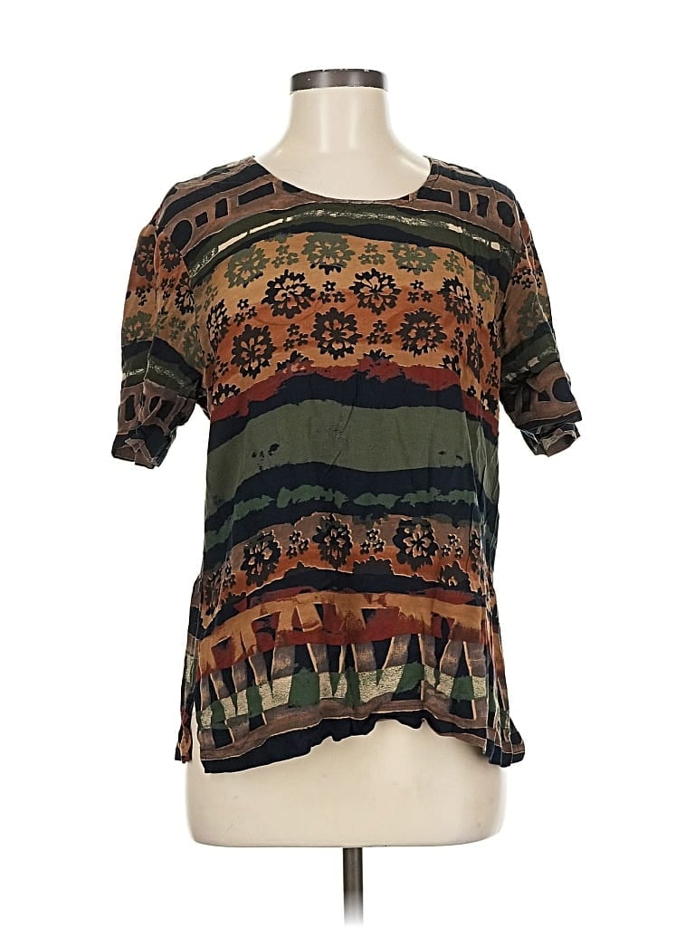 Pre-owned Assorted Brands Short Sleeve T-shirt In Brown