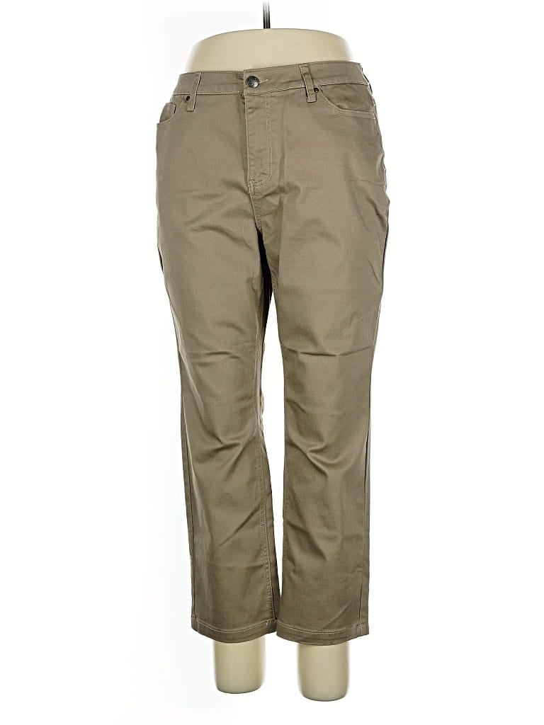 Pre-owned Catherines Khaki Pant In Brown