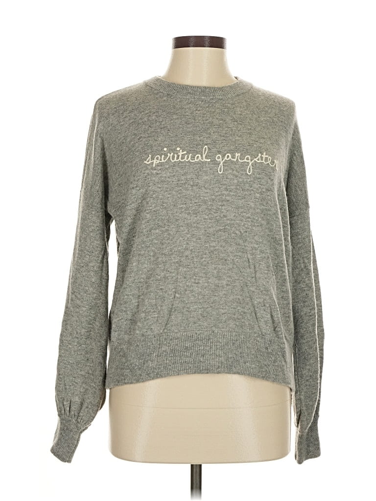 Pre-owned Spiritual Gangster Wool Pullover Sweater In Gray