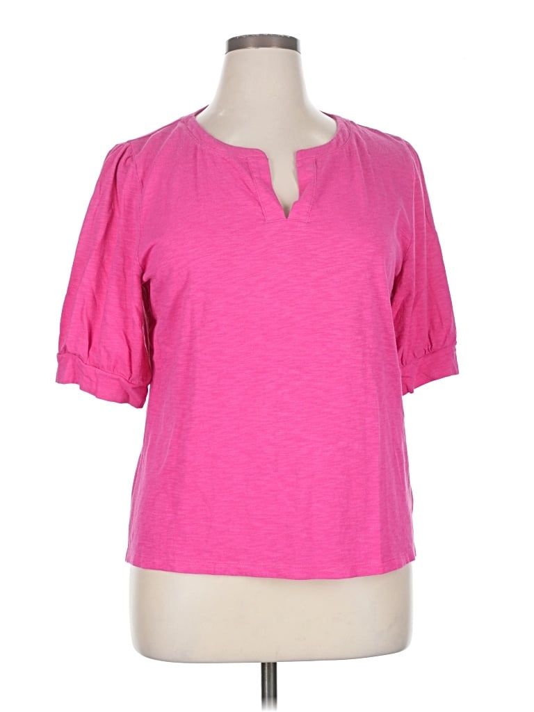 Pre-owned Talbots Short Sleeve T-shirt In Pink