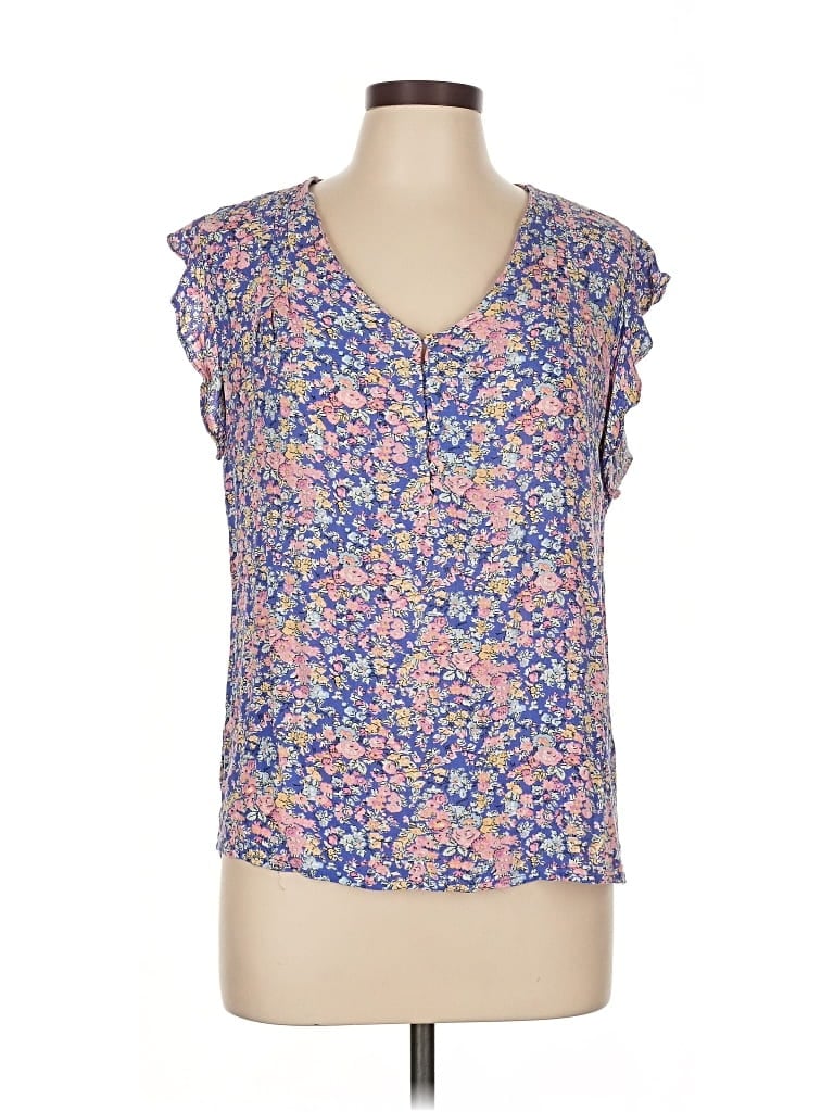 Pre-owned Rachel Rachel Roy Sleeveless Blouse In Blue