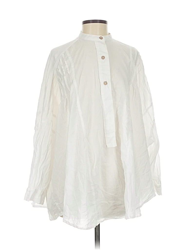 INTIMATELY BY FREE PEOPLE Pre-owned Long Sleeve Blouse In White