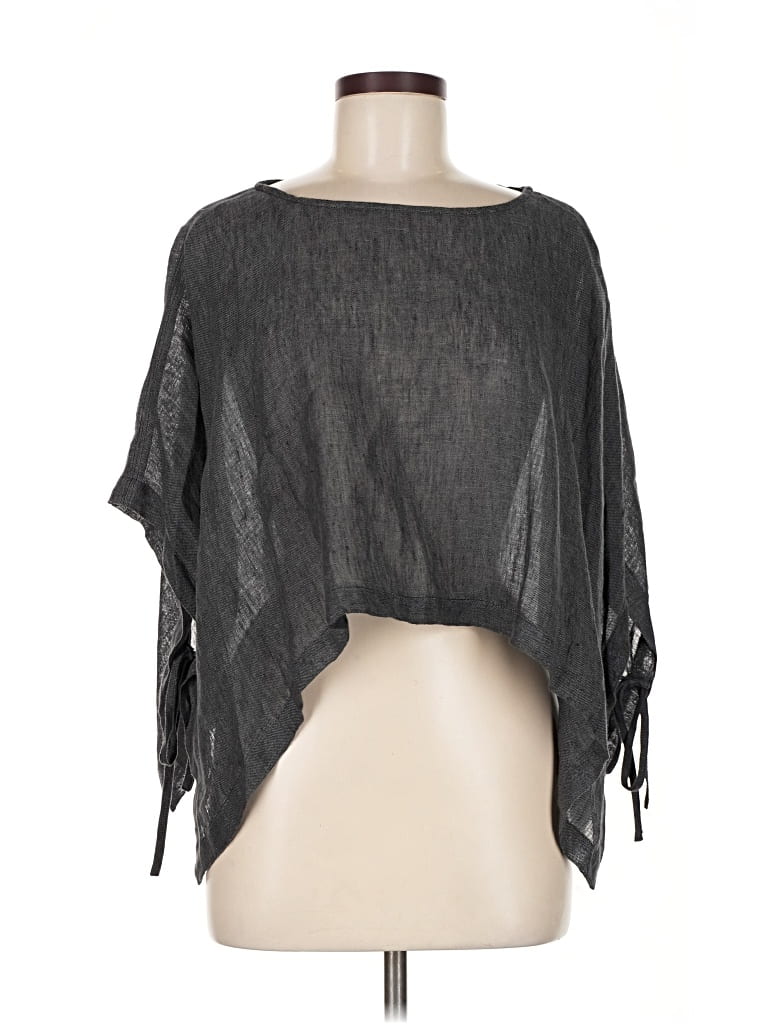 Pre-owned Eileen Fisher Short Sleeve T-shirt In Gray