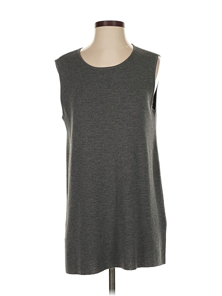 Pre-owned Eileen Fisher Pullover Sweater In Gray