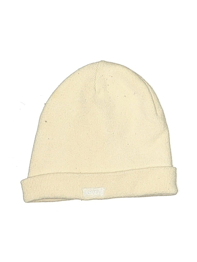 Pre-owned Levi's Beanie Hat In White
