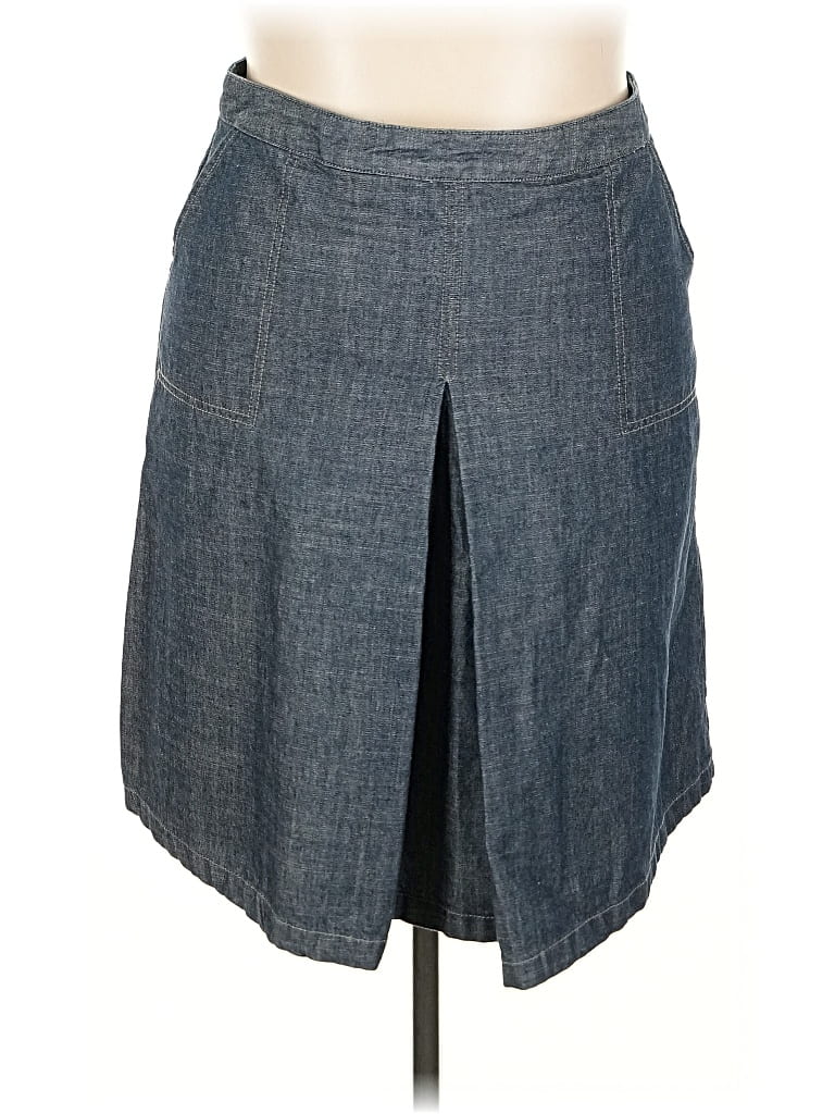 Pre-owned Eddie Bauer Denim Skirt In Gray