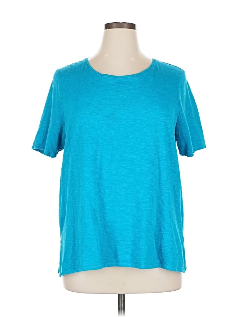 Pre-owned Chico's Short Sleeve T-shirt In Blue