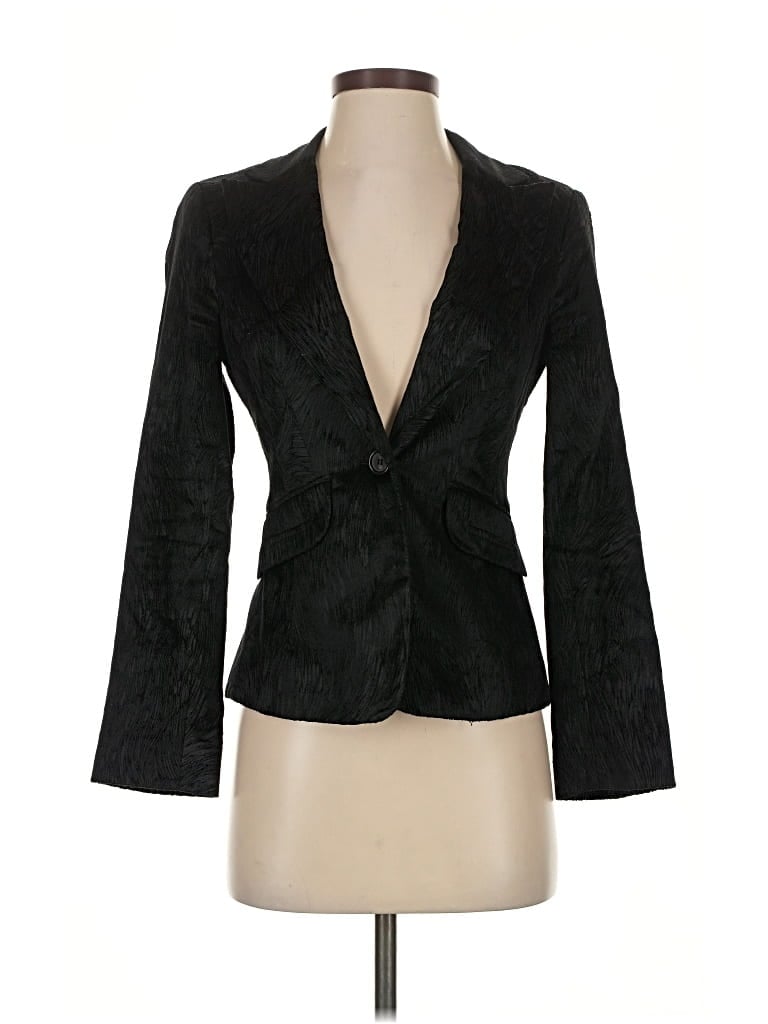 Pre-owned Bebe Blazer Jacket In Black