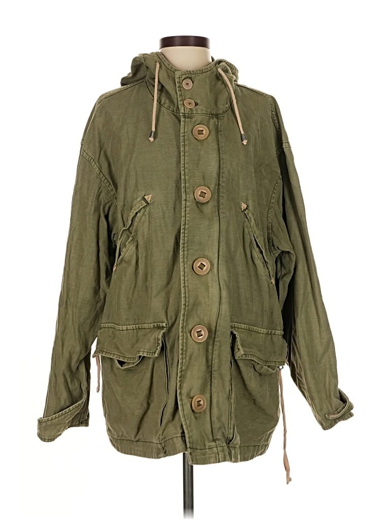Pre-owned Free People Jacket In Green