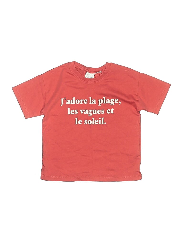 Pre-owned Zara Kids' Short Sleeve T-shirt In Red