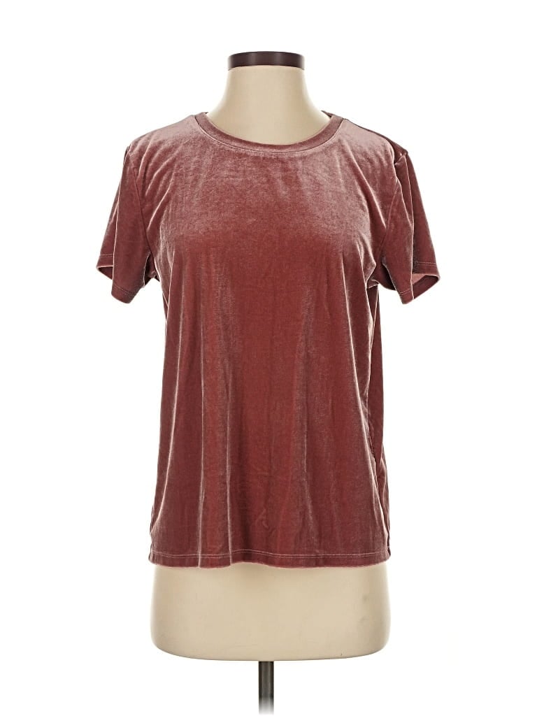 Pre-owned Abercrombie & Fitch Short Sleeve T-shirt In Burgundy