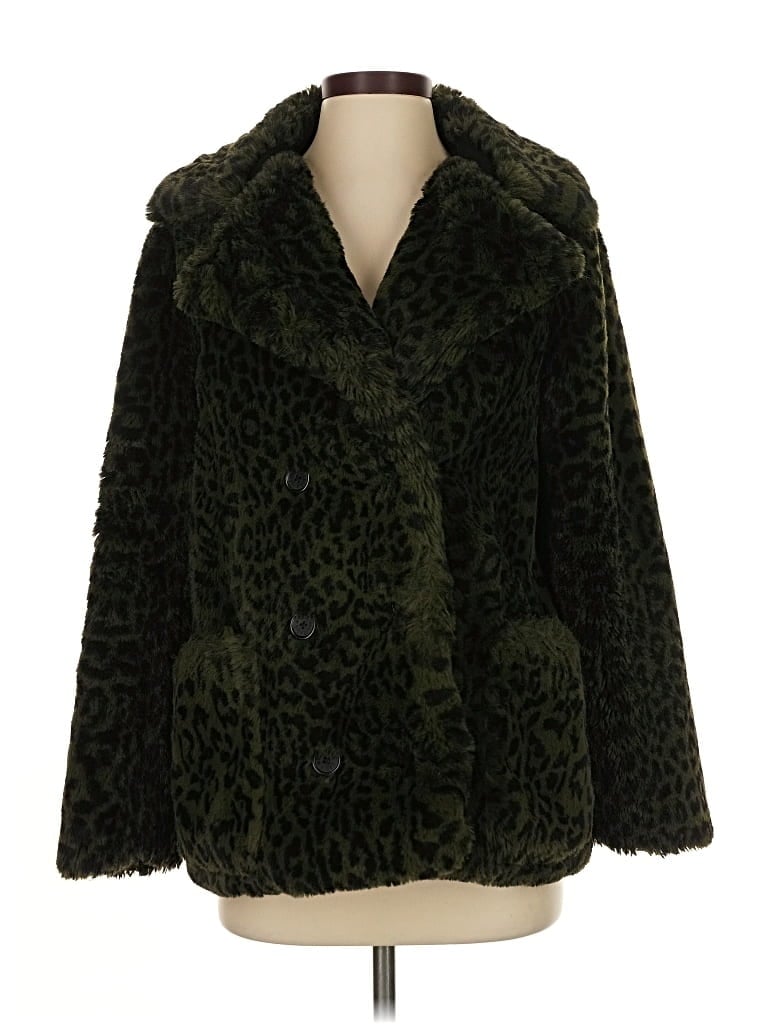 Pre-owned Zadig & Voltaire Faux Fur Jacket In Green