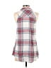 Mi ami Gray Sleeveless Button-Down Shirt Size S - photo 2
