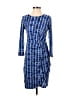 Bar III 100% Polyester Graphic Blue Casual Dress Size S - photo 1