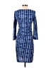 Bar III 100% Polyester Graphic Blue Casual Dress Size S - photo 2