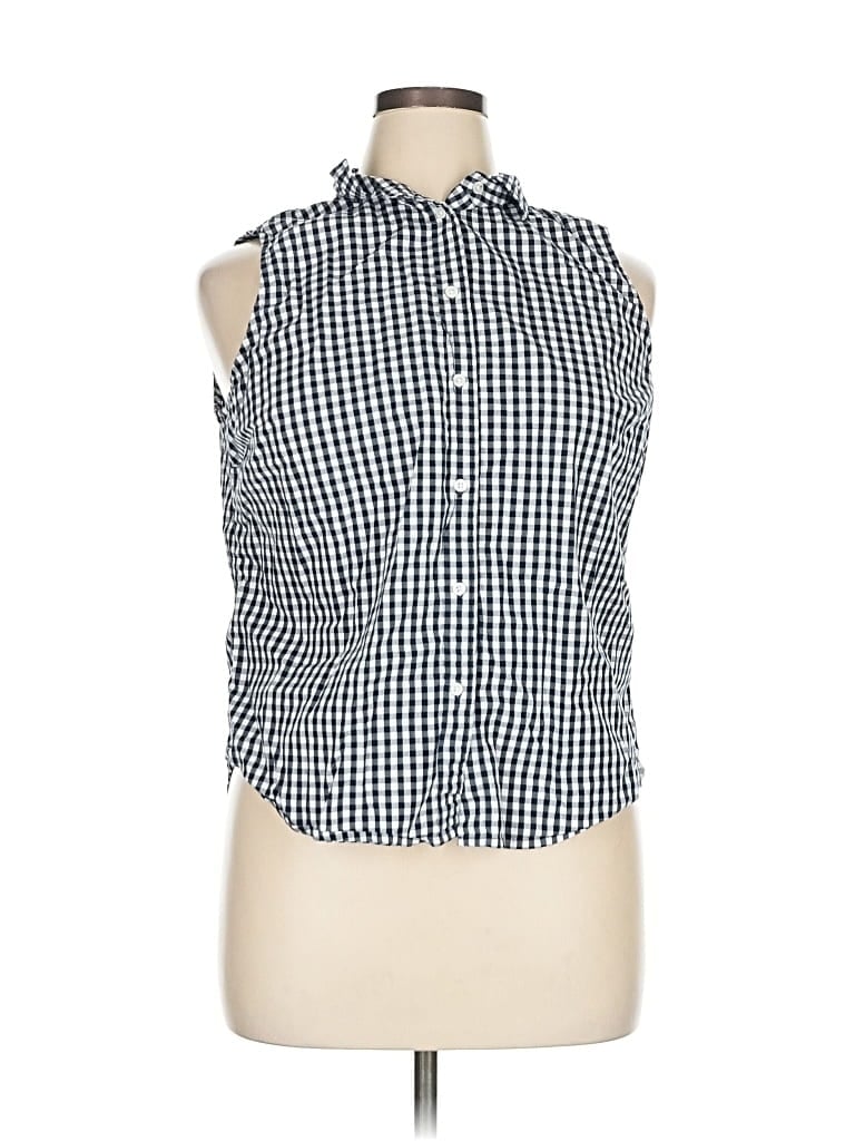 Pre-owned J.crew Factory Store Sleeveless Blouse In Blue
